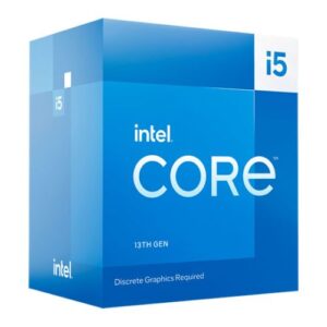 Intel Core i5-13400F CPU, 1700, 2.5 GHz (4.6 Turbo), 10-Core, 65W (148W Turbo), 10nm, 20MB Cache, Raptor Lake, No Graphics