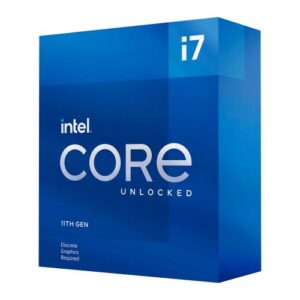 Intel Core i7-11700KF CPU, 1200, 3.6 GHz (5.0 Turbo), 8-Core, 125W, 14nm, 16MB Cache, Overclockable, Rocket Lake, No Graphics, NO HEATSINK/FAN
