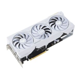 Asus TUF GAMING RTX4070 Ti SUPER OC White, 16GB DDR6X, 2 HDMI, 3 DP, 2670MHz Clock, RGB Lighting, Overclocked
