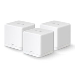 Mercusys (HALO H30G 3-Pack) AC1300 Whole-Home Mesh Wi-Fi System, Dual Band, 2 x LAN on each Unit, AP Mode